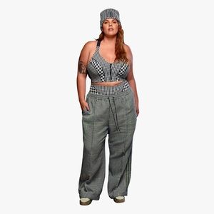 NWT Adidas x Ivy Park Plaid Plus Size Suit Pants 3XL RARE